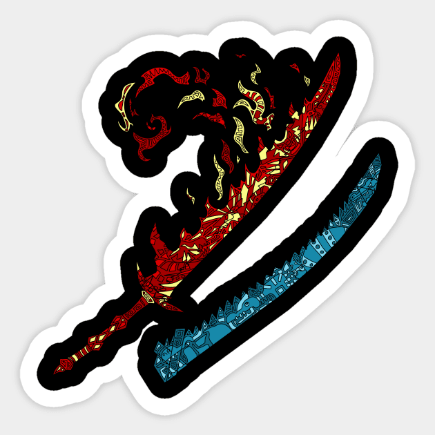 Long Sword Monster Hunter Sticker by paintchips